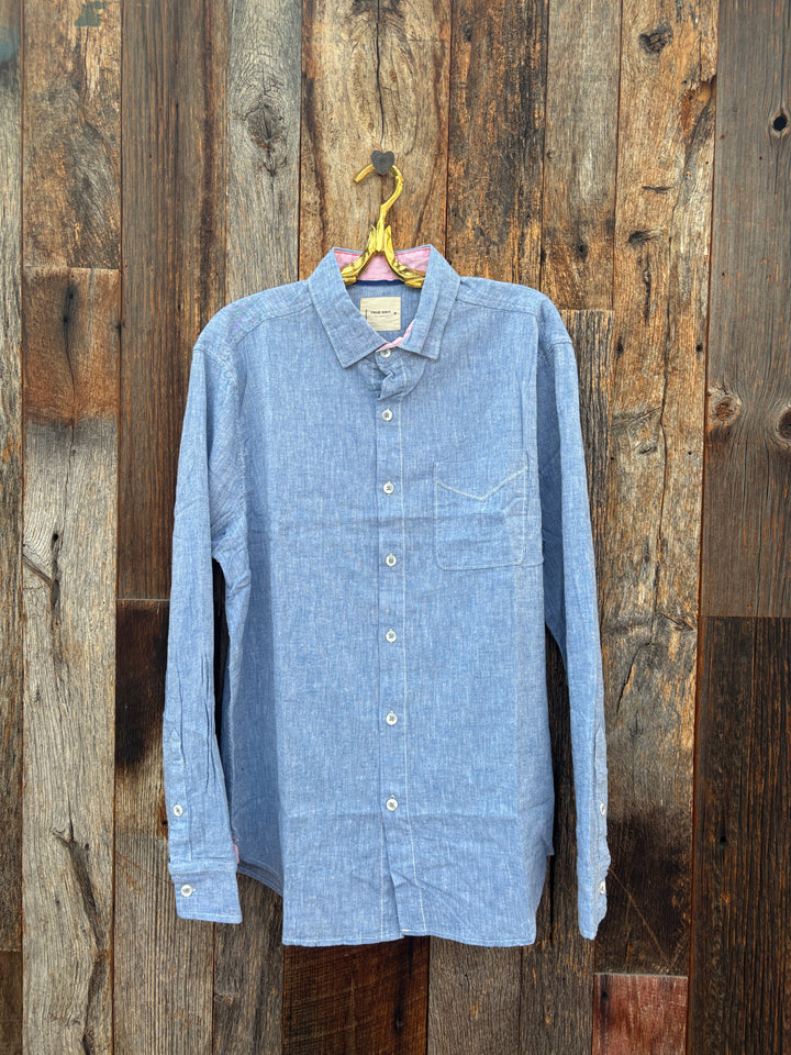 True Grit L/S 1 Pocket Shirt- Chambray
