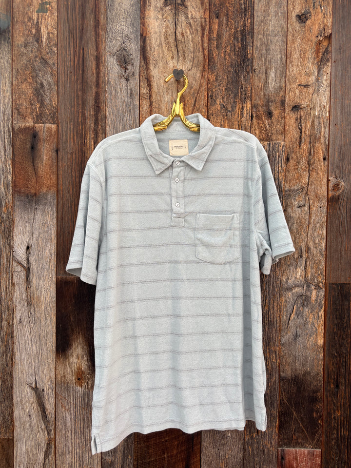True Grit S/S 1 Pocket Polo- Soft Blue
