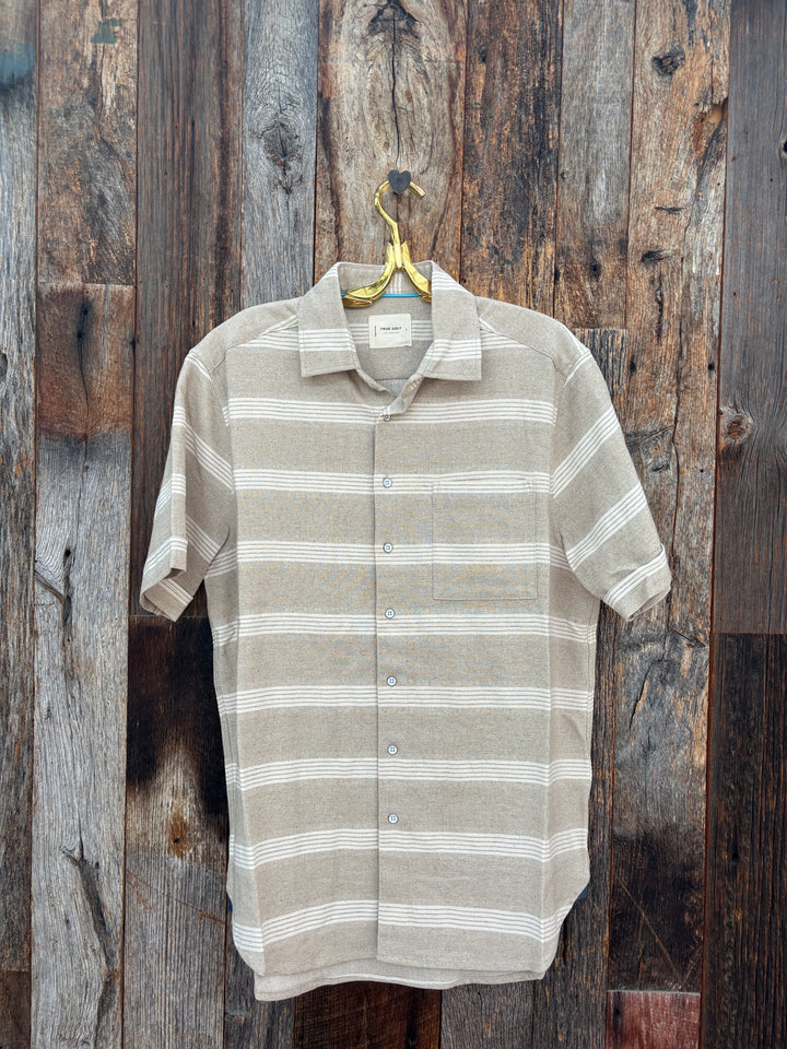 True Grit S/S 1 Pocket Linen Shirt- Oatmeal