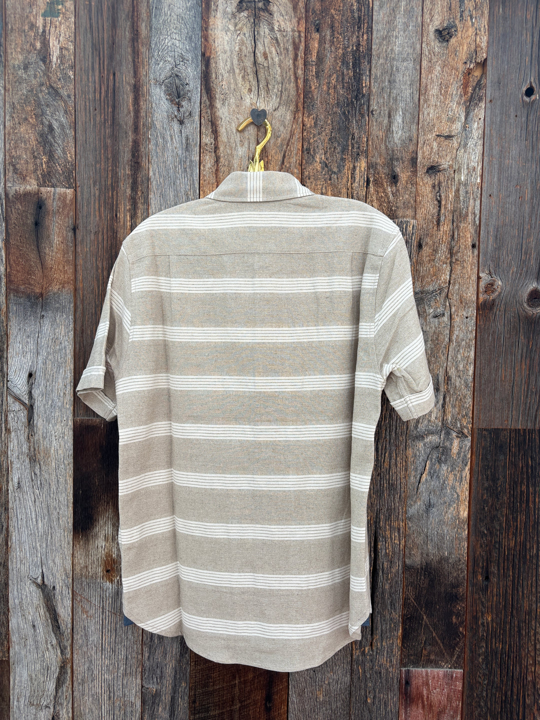 True Grit S/S 1 Pocket Linen Shirt- Oatmeal