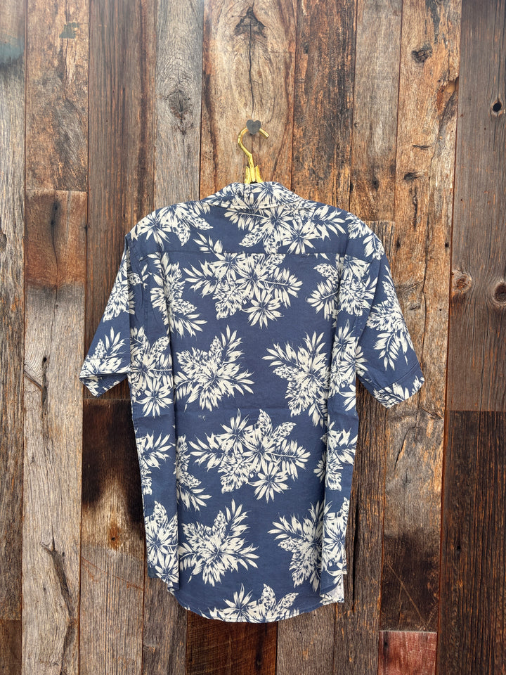 True Grit S/S 1 Pocket Linen Shirt- Denim
