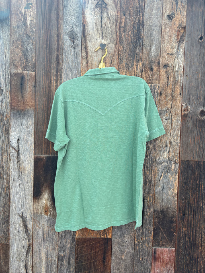 True Grit S/S Western Polo- Celadon