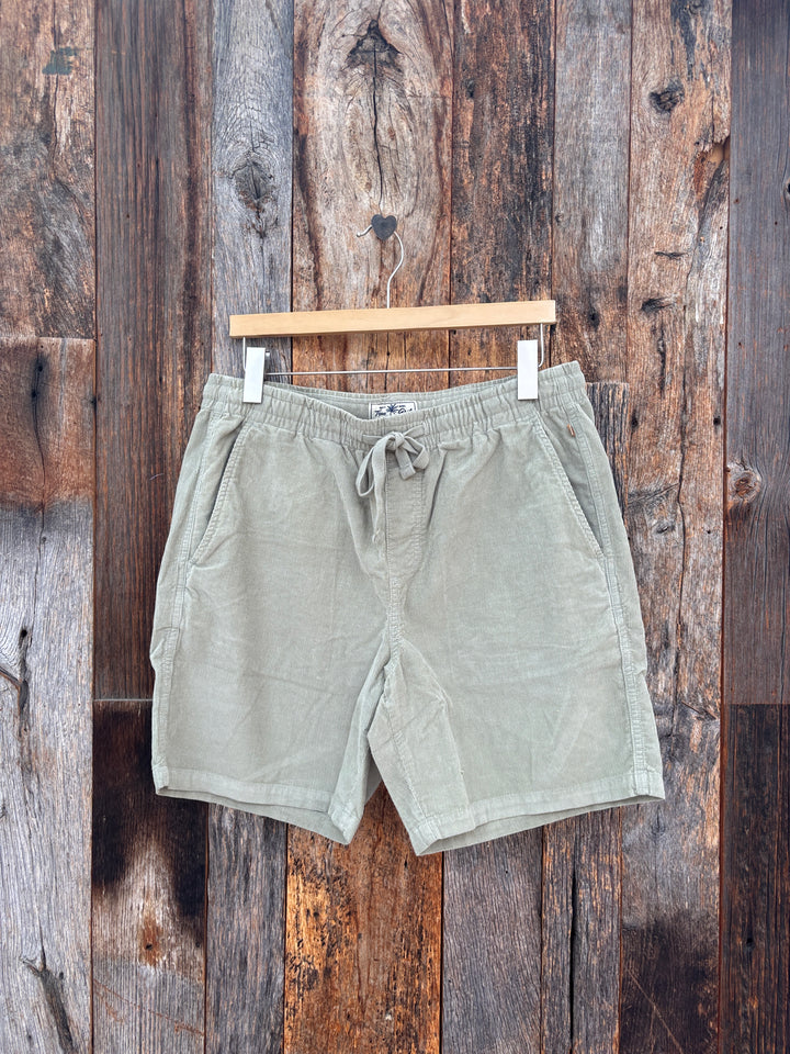 True Grit Weekend Drawstring Shorts- Coastal Sage
