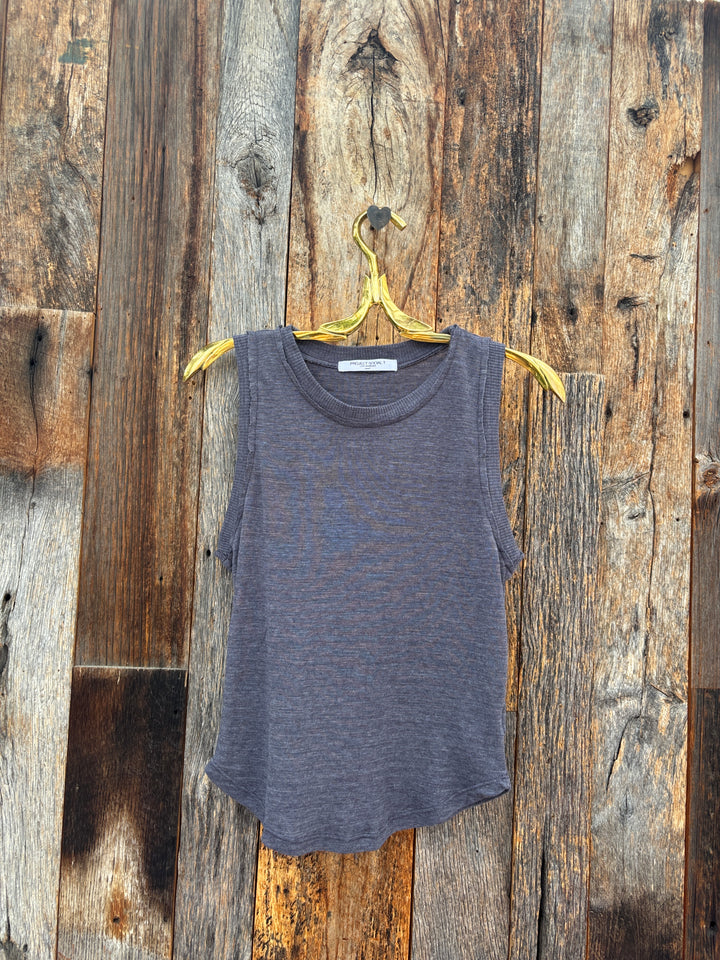 Project Social T Libra Textured Rib Tank- Charcoal