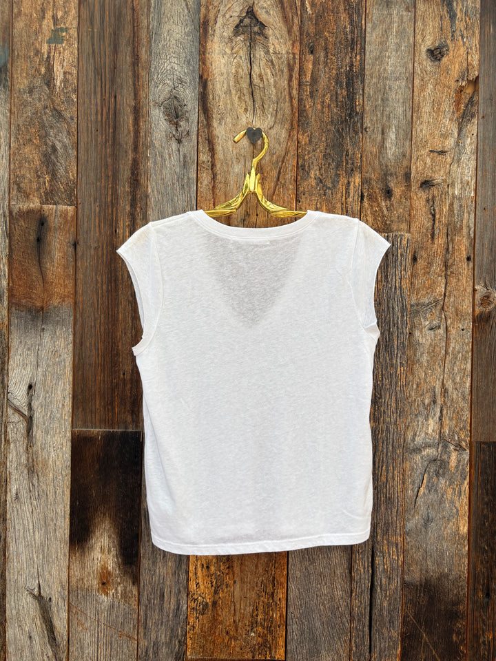 Project Social T Canyon Solid V Neck Tee - White