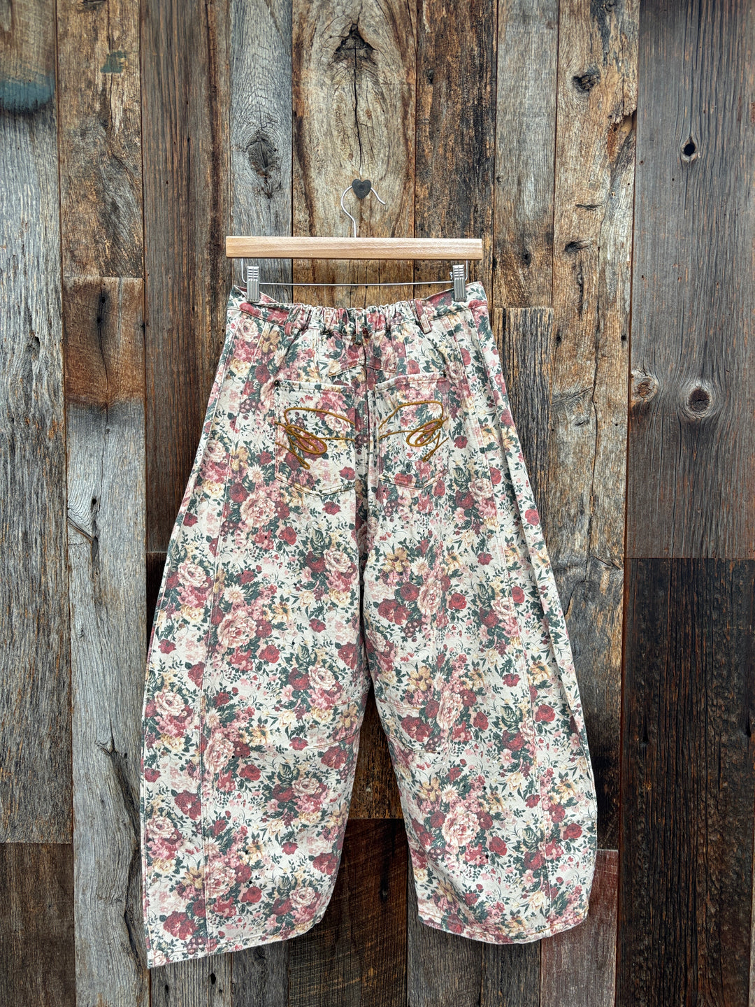 Jaded Gypsy Barrel of Dreams Jeans - Rose Garden