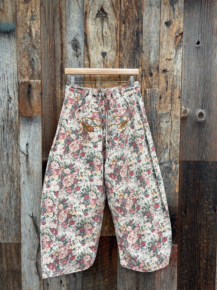 Jaded Gypsy Barrel of Dreams Jeans - Rose Garden