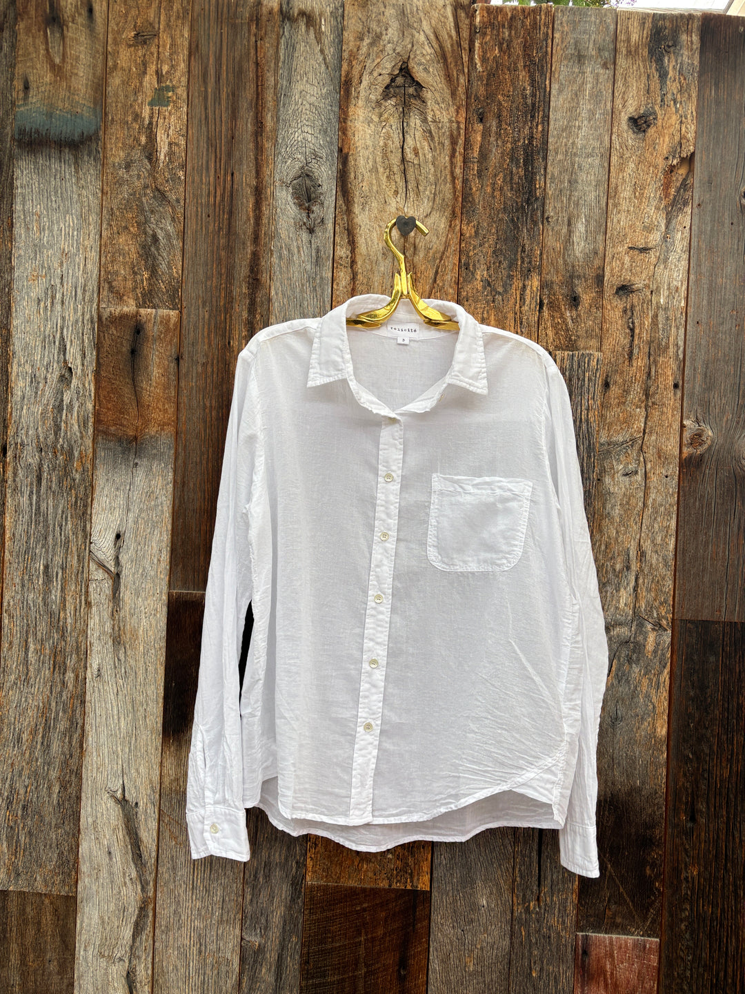 Felicite Boyfriend Top White