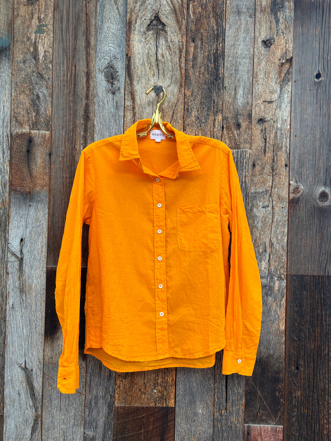 Felicite Boyfriend Top Tangerine