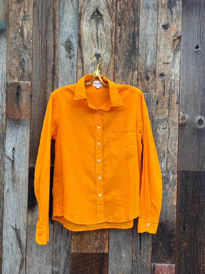 Felicite Boyfriend Top Tangerine