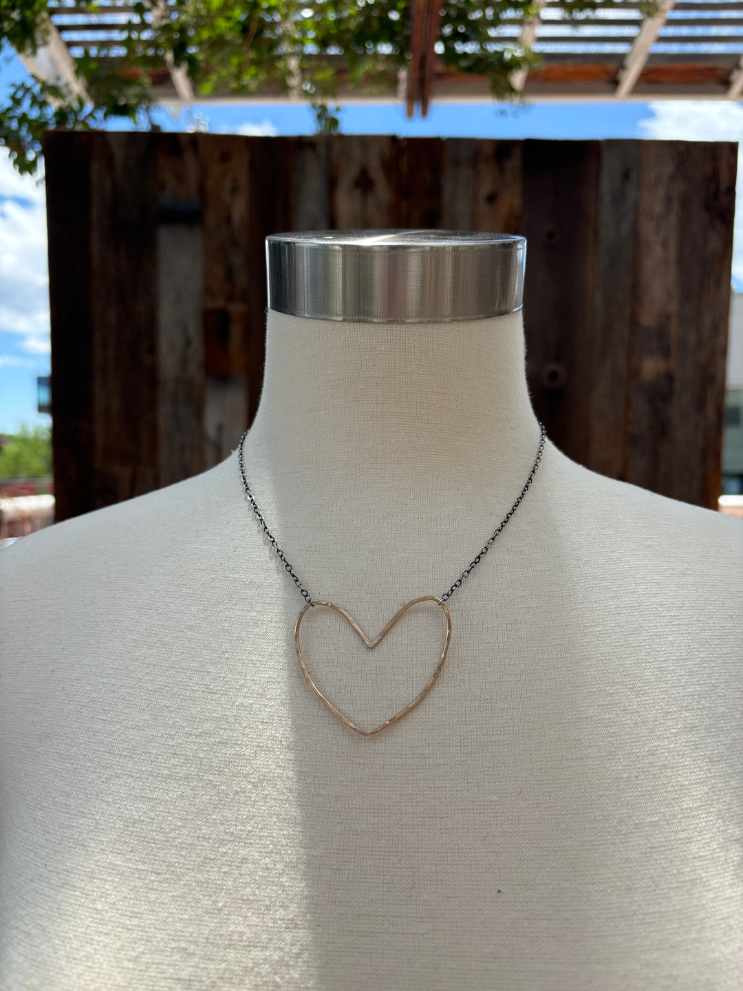 Elizabeth Nicole XL gf heart ox s/s chain N160