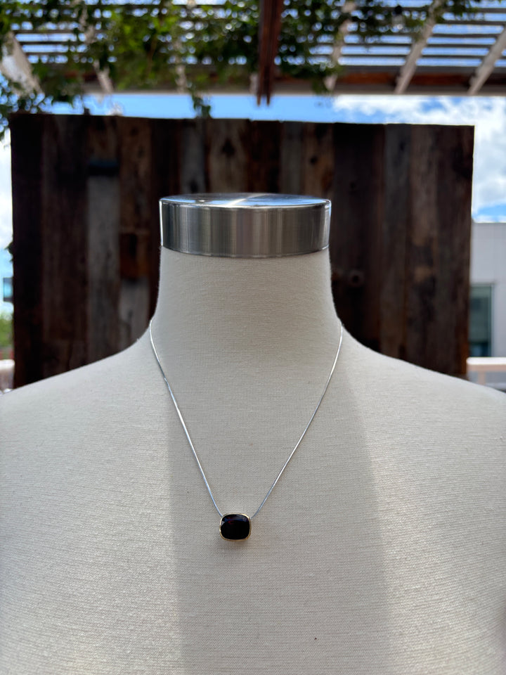 Robin M Designs Rhodolite Garnet 14k Bezel on SS base