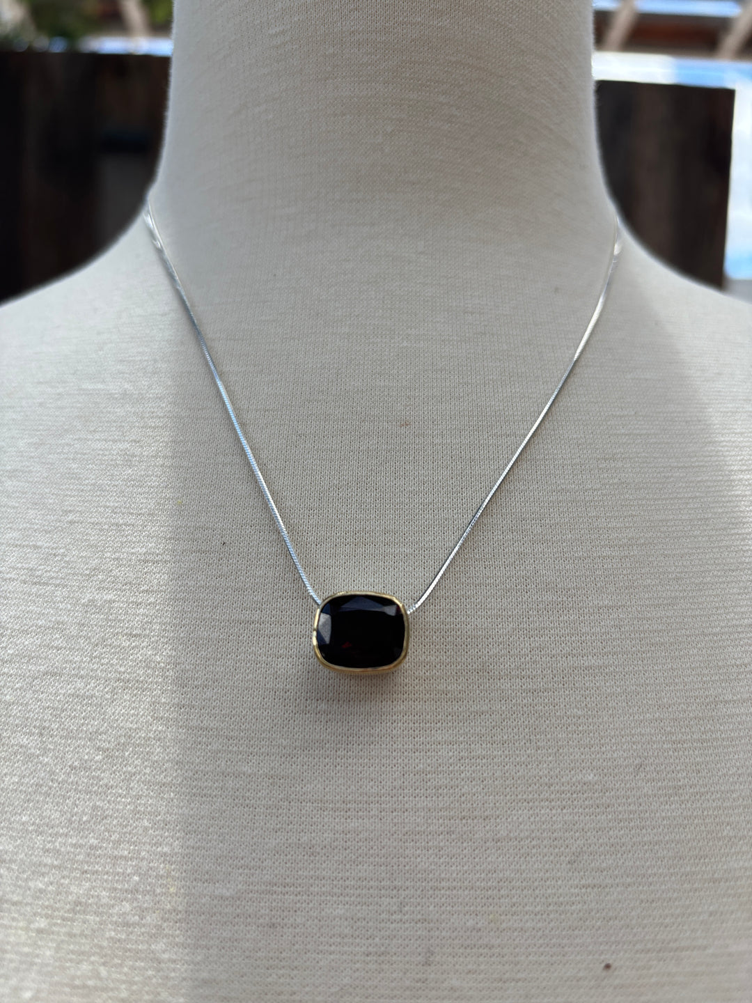 Robin M Designs Rhodolite Garnet 14k Bezel on SS base