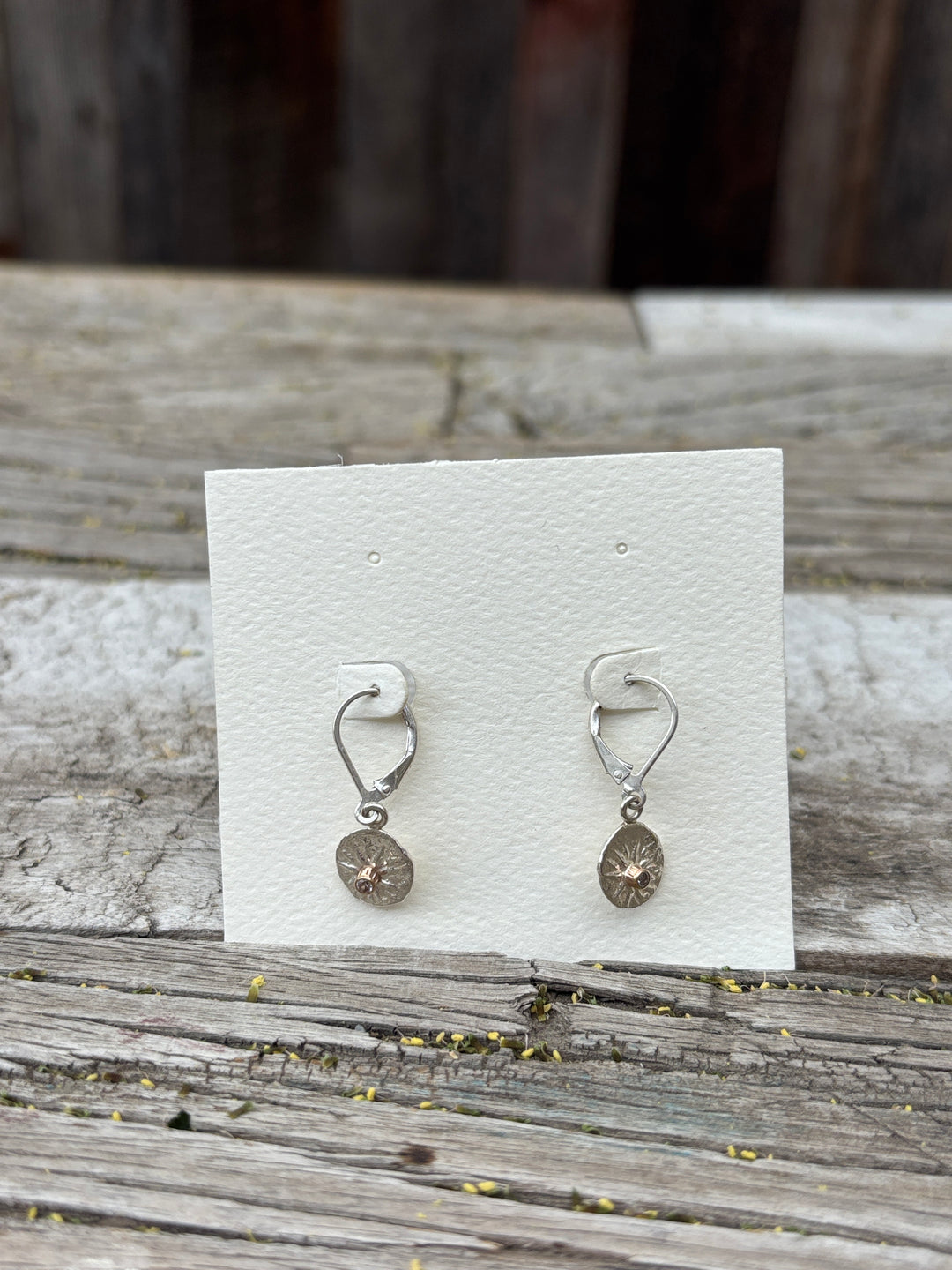 Ashton Gambrion Star Coin Earrings - White Sapphires