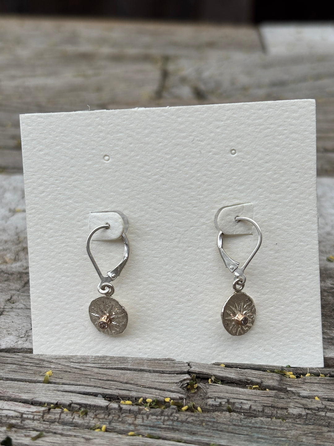 Ashton Gambrion Star Coin Earrings - White Sapphires
