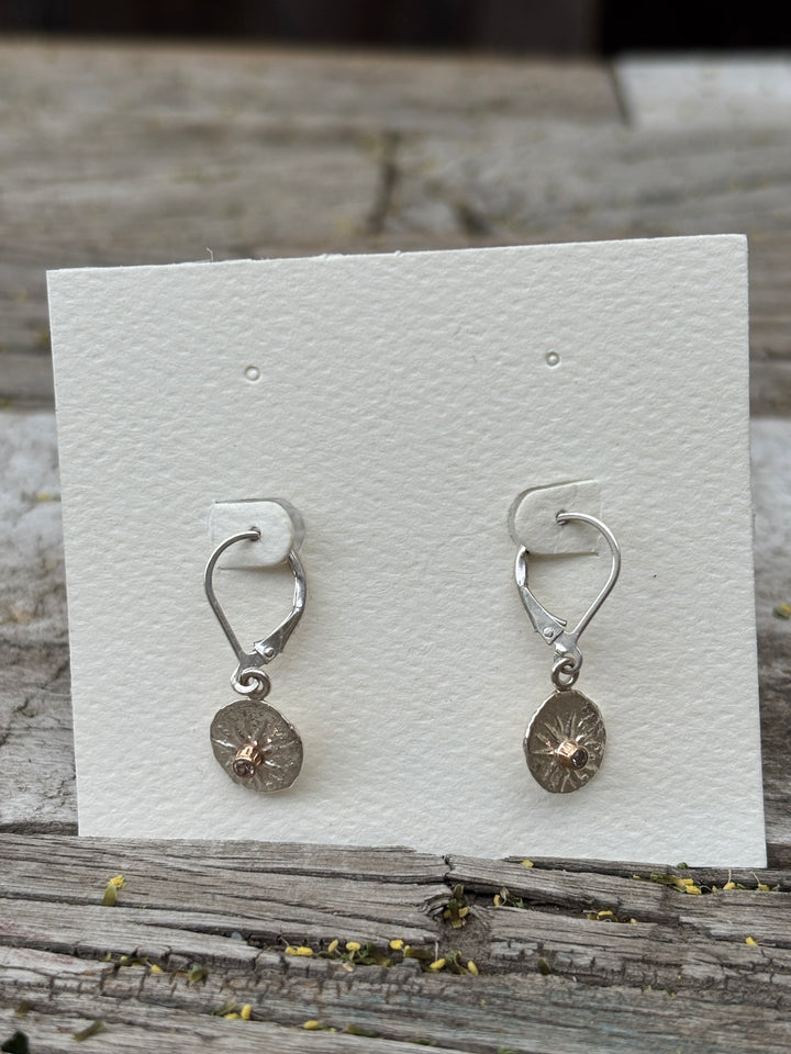 Ashton Gambrion Star Coin Earrings - White Sapphires