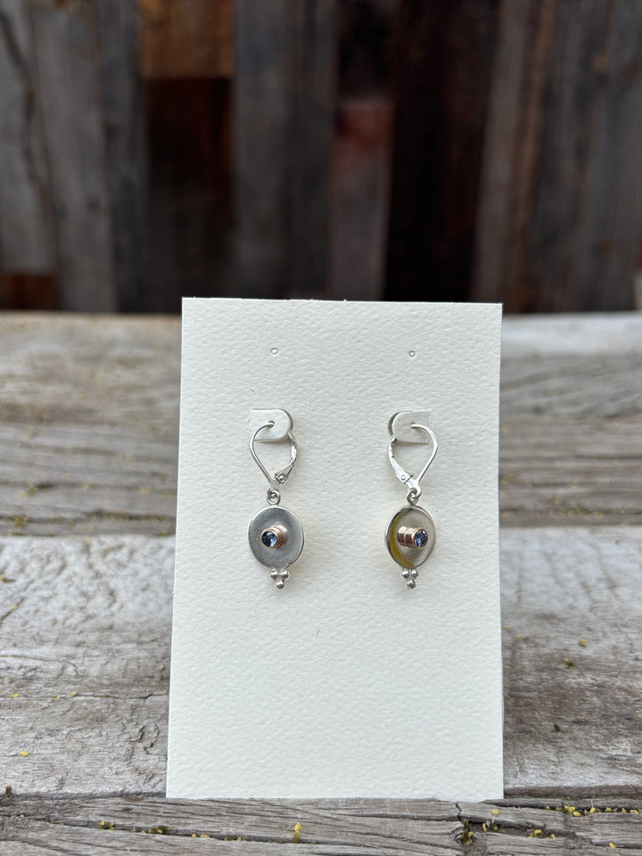 Ashton Sapphire Dangle Earrings - Blue