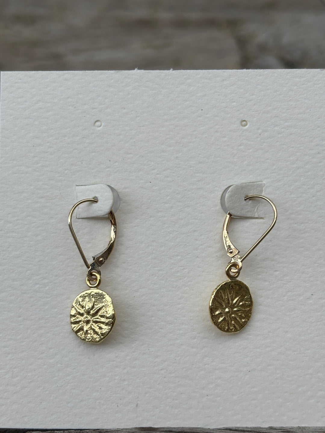 Ashton 18k Ancient Greek Gold Star Coin Earrings w/ 14k Backs