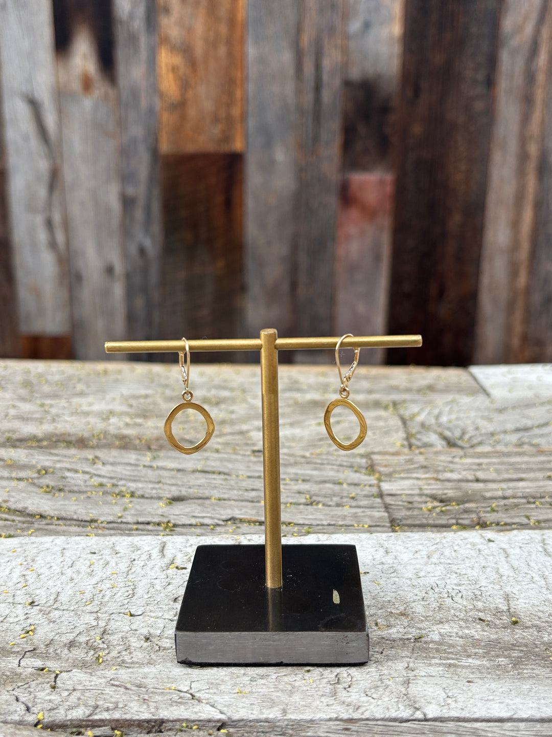 Ashton 18K Gold Flat Circle Earrings