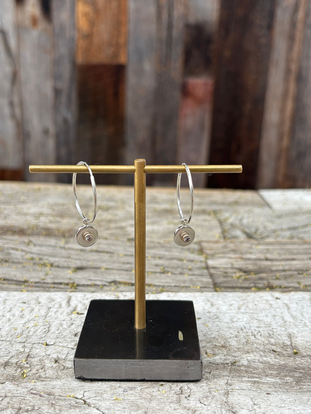 Ashton Perfect Hoops SS w/ White Sapphires in 14K