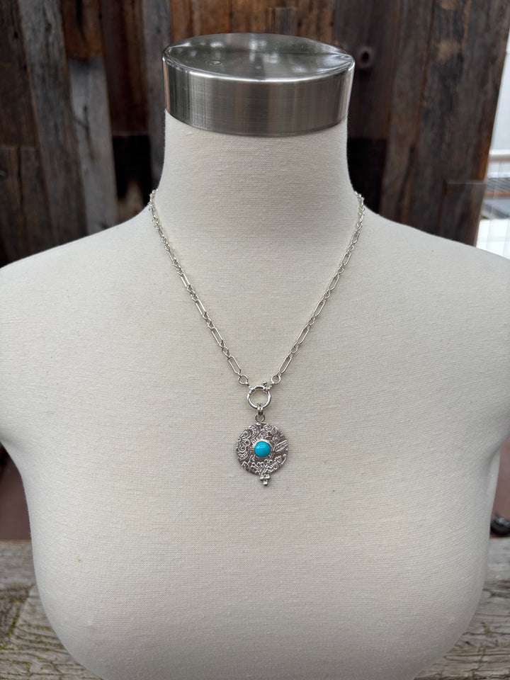 Ashton SS Turquoise Fiore Necklace