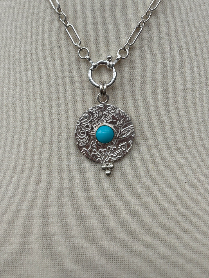 Ashton SS Turquoise Fiore Necklace