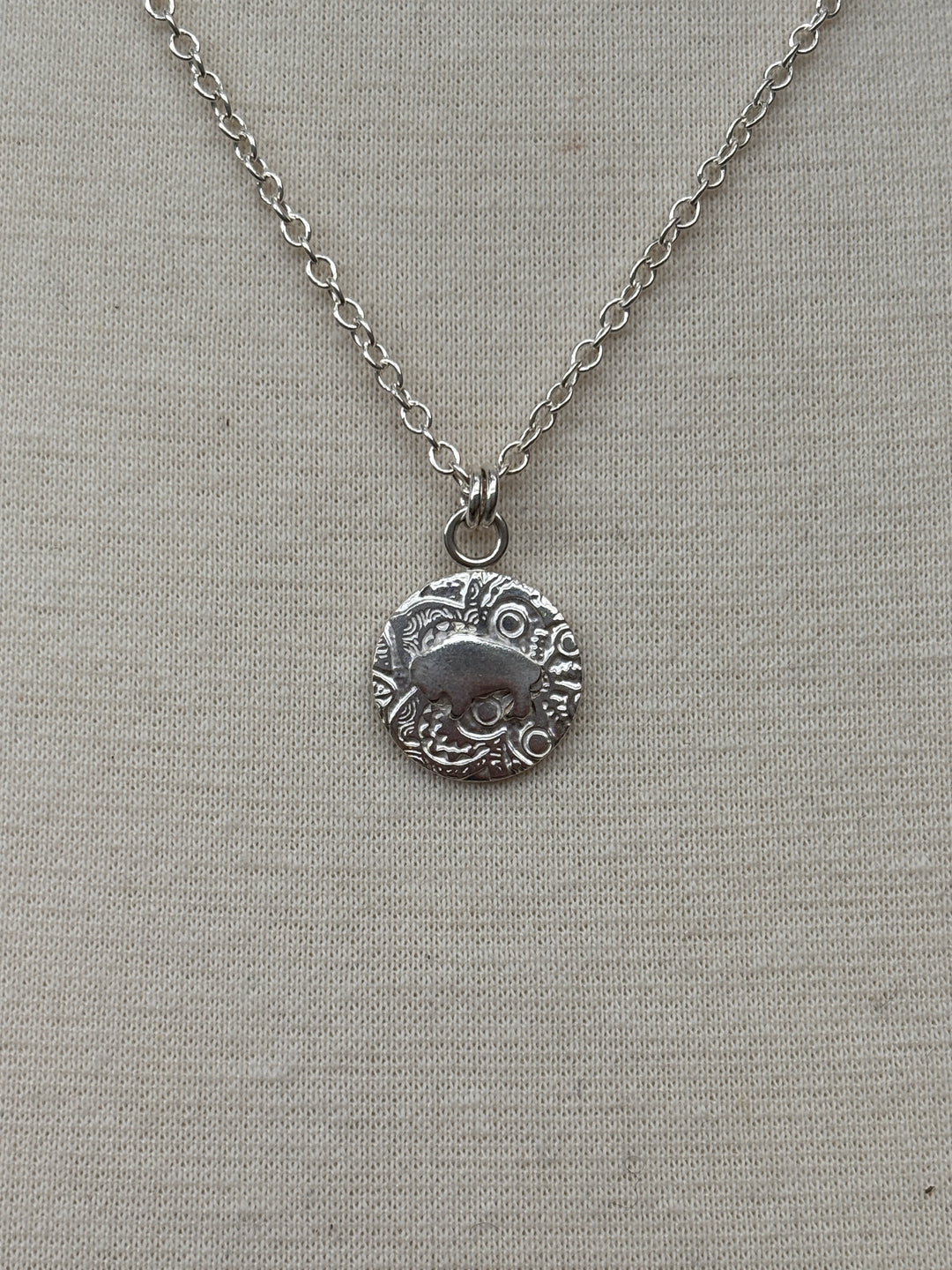 Ashton Circle Fiore Buffalo Necklace SM