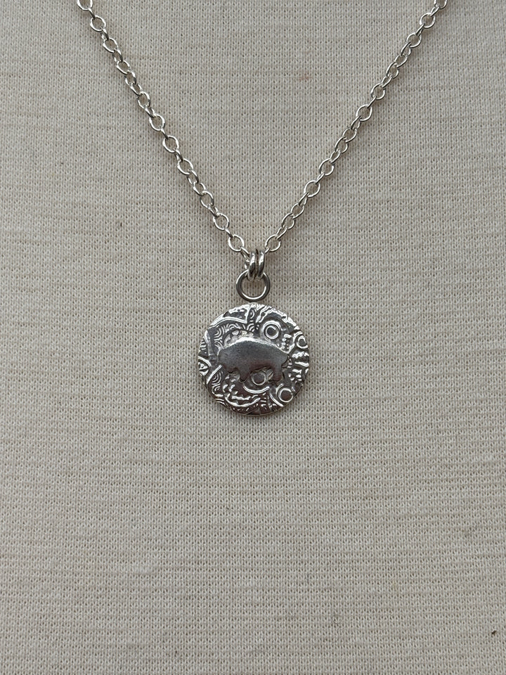 Ashton Circle Fiore Buffalo Necklace SM