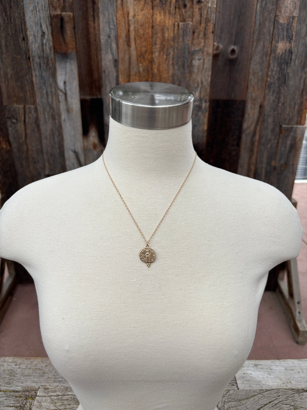 Ashton 14K Gold Salus Coin Necklace