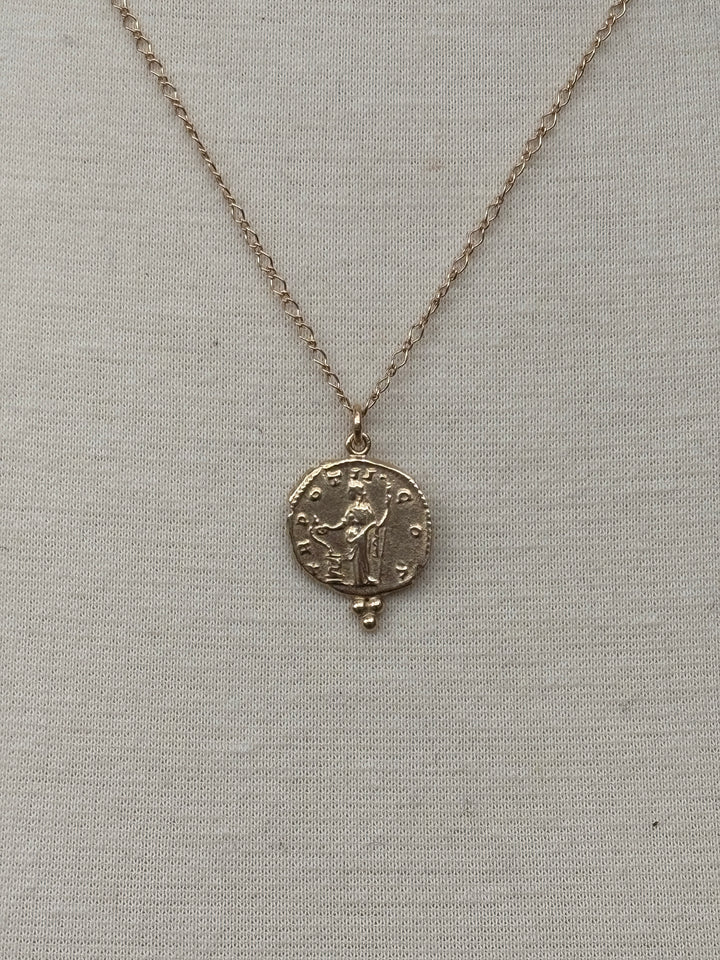 Ashton 14K Gold Salus Coin Necklace