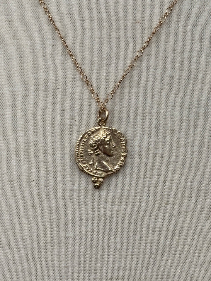 Ashton 14K Gold Salus Coin Necklace