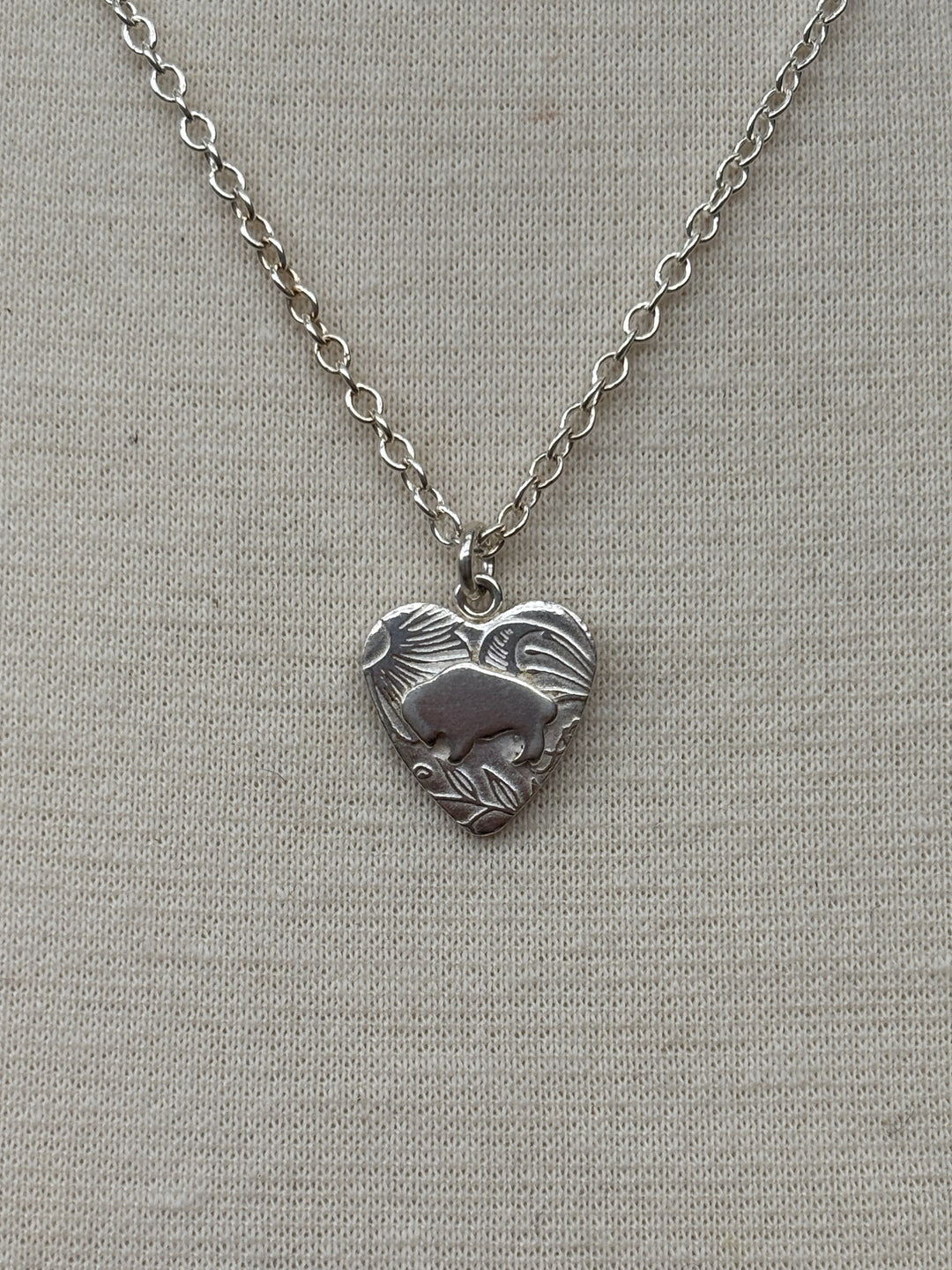 Ashton Heart Fiore Buffalo Necklace SM