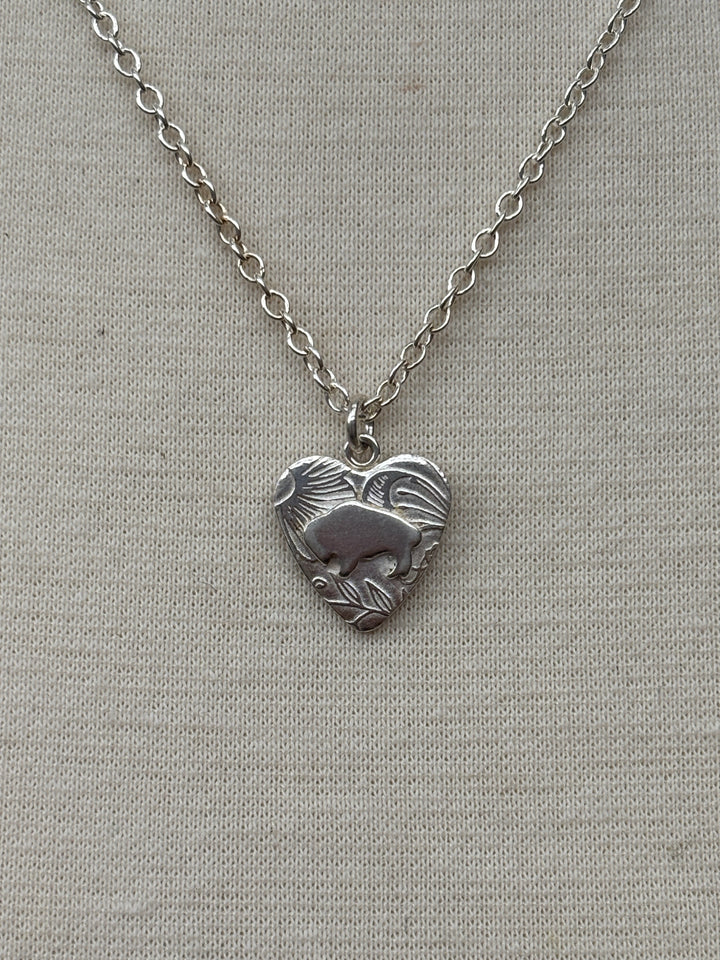 Ashton Heart Fiore Buffalo Necklace SM