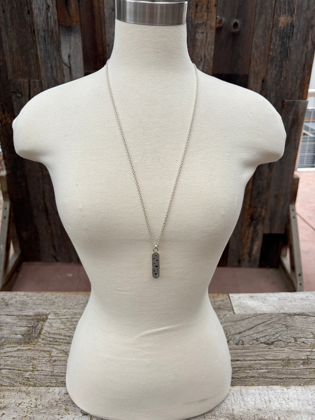 Ashton Black Diamond Sampietrini Bar Necklace
