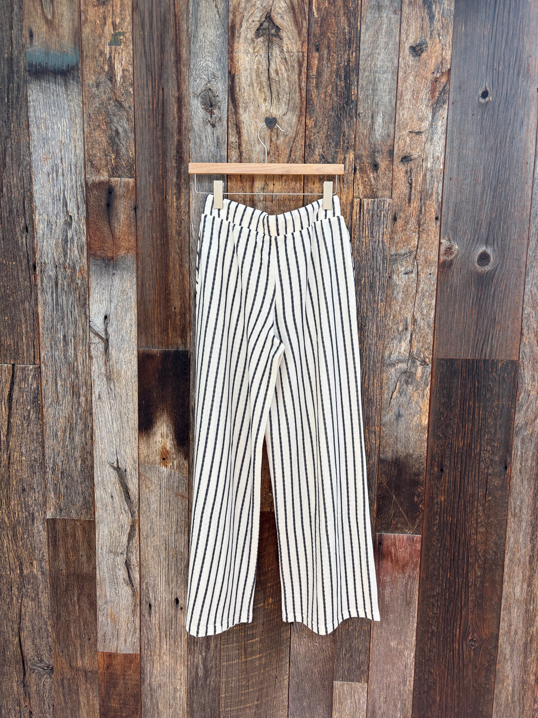Project Social T Zadie Striped Pant - Ivory/ Navy