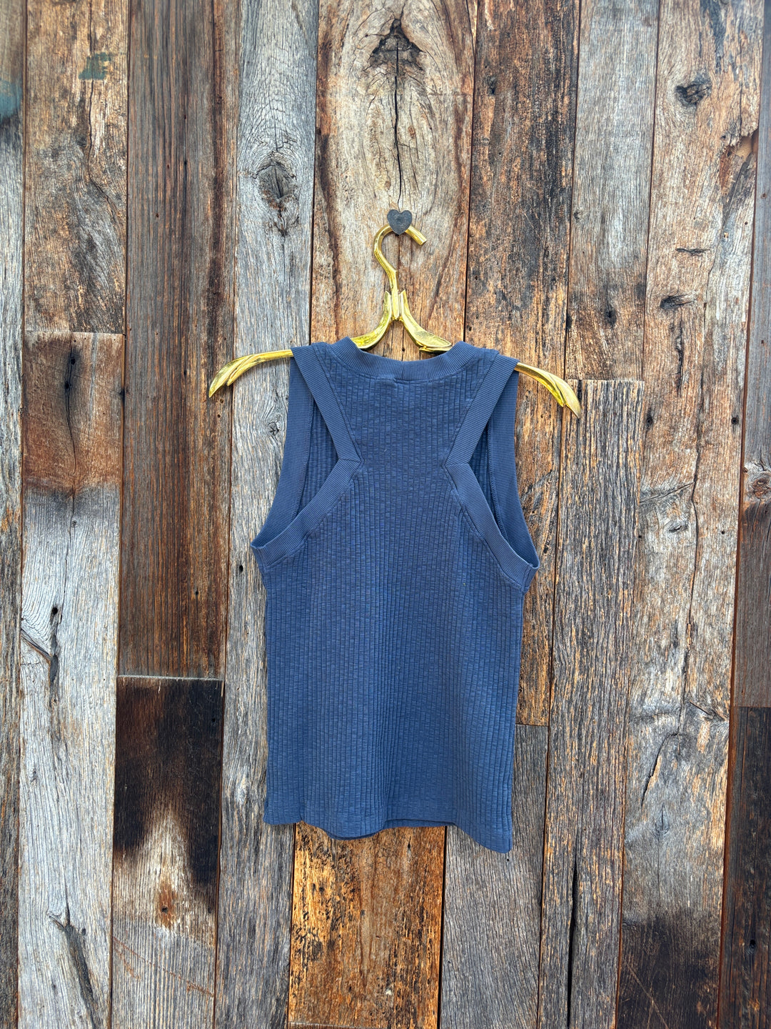 Project Social T Player Racerback Rib Tank Deep Indigo