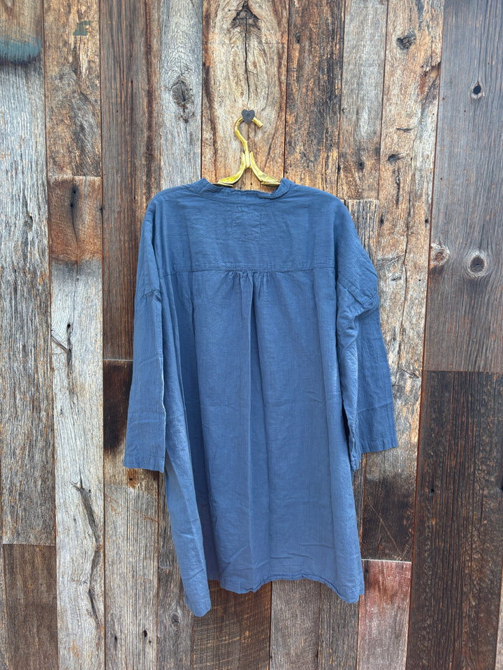Auntie Oti Square Tunic Steel O/S