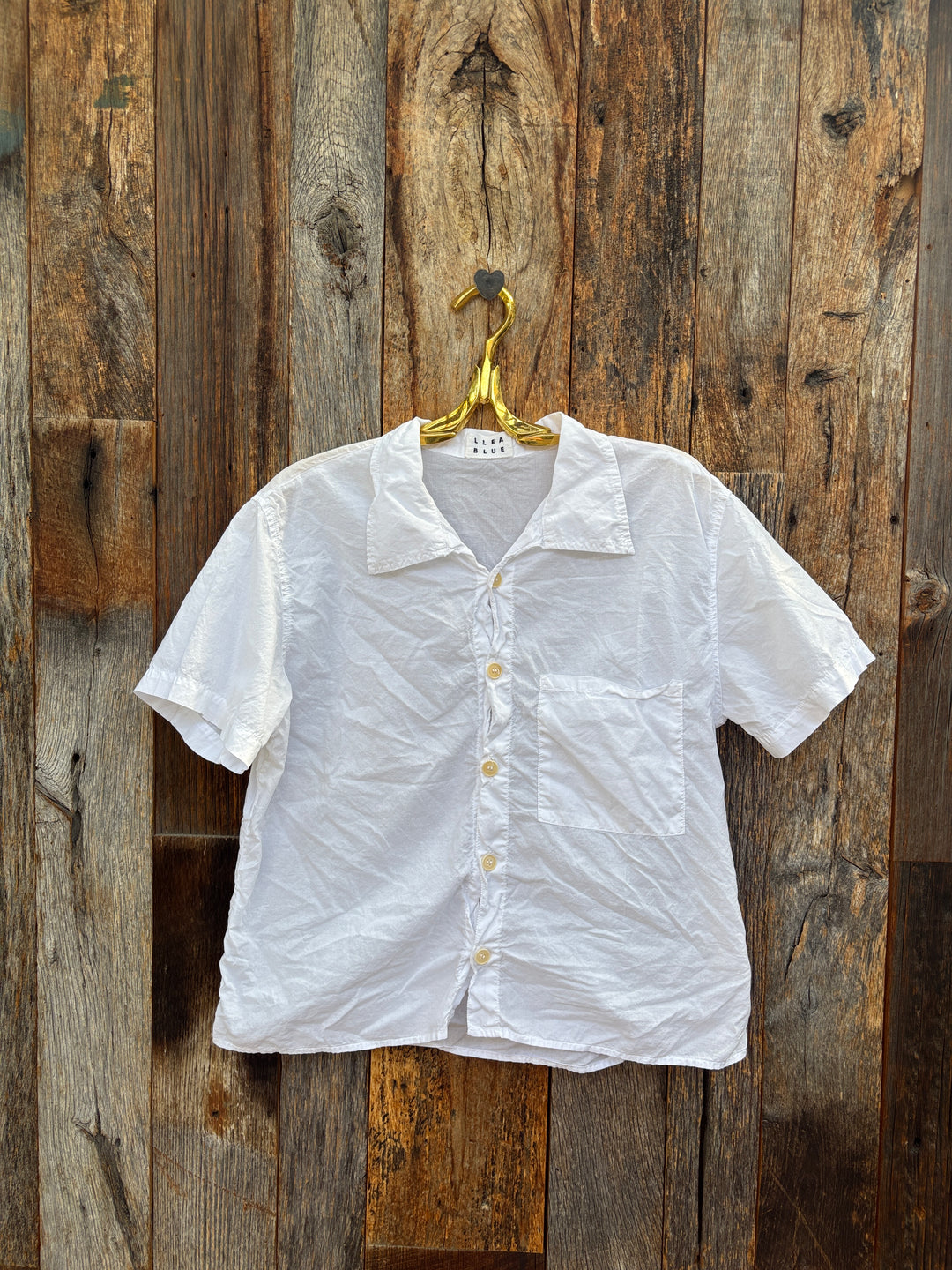 Llea Blue Casey Cotton White