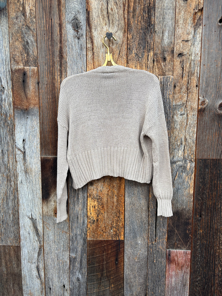 Wooden Ships Jac Cropped Cardi Khaki