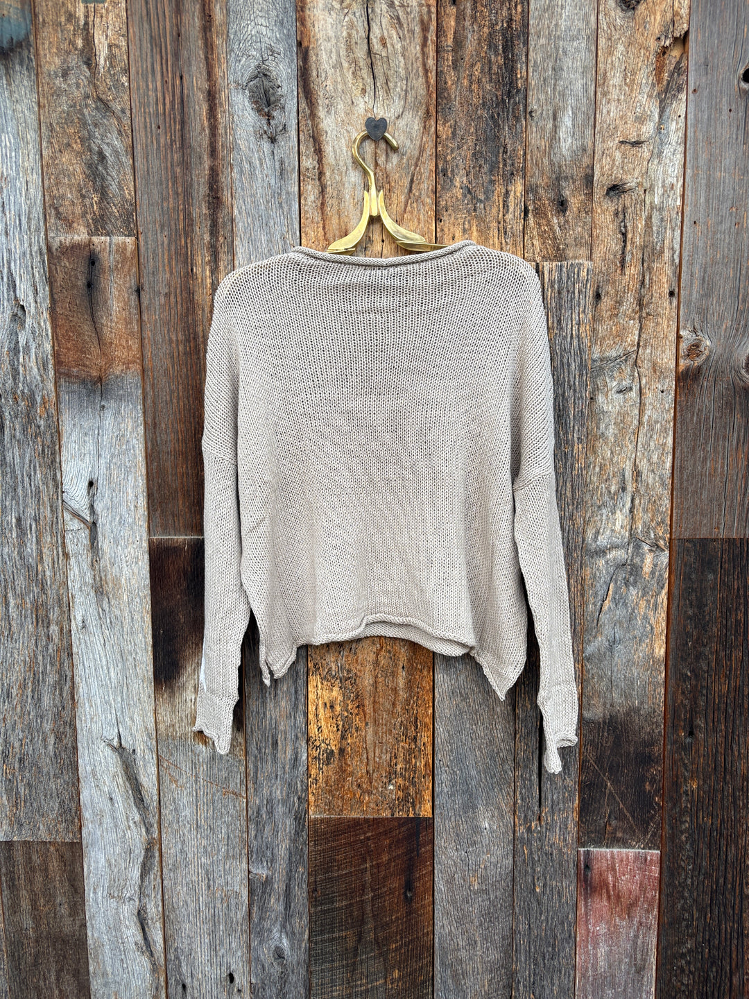 Wooden Ships Starry Top Cotton Khaki/White