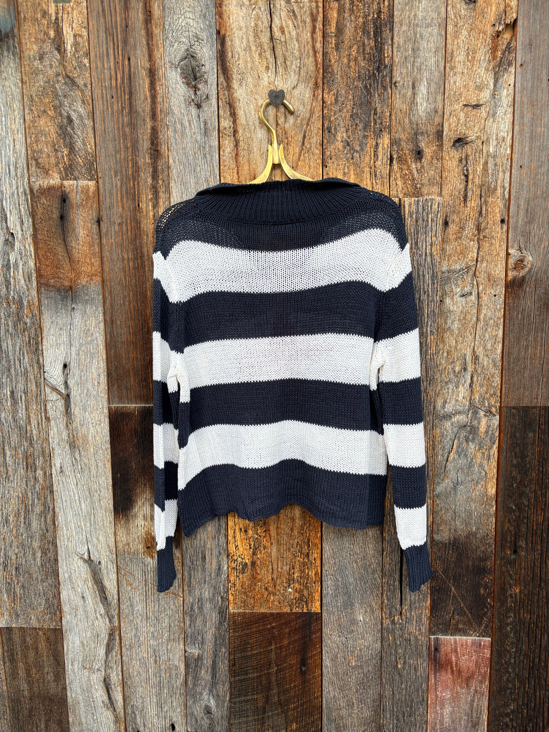 Wooden Ships Star L/S Polo Cotton Indigo/White/Red