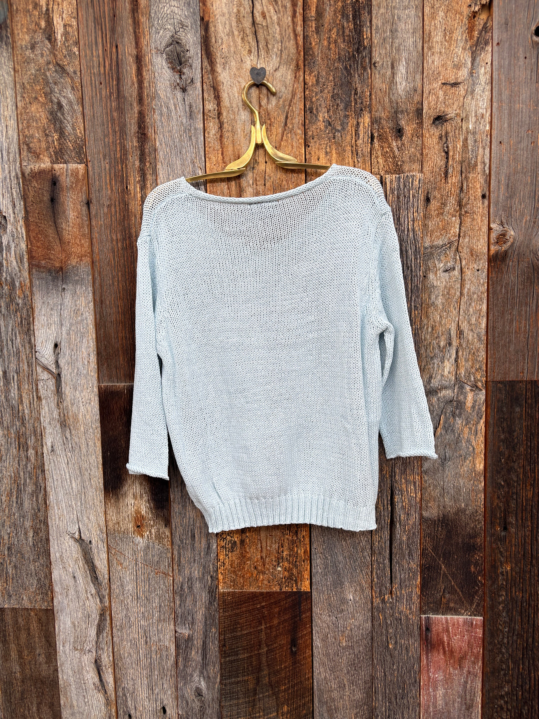 Wooden Ships Lexie 3/4 Sleeve V Neck Ventena Blue