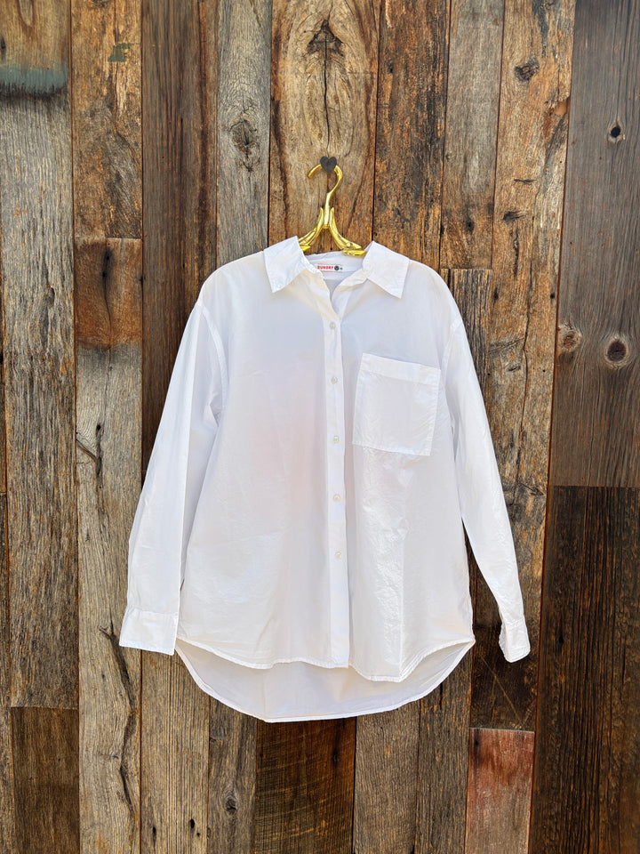 Sundry Le Paradis Oversized Shirt Optic White
