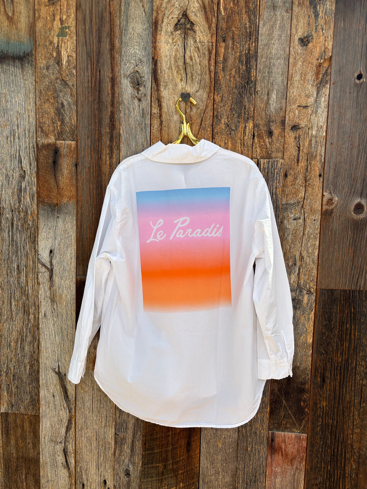 Sundry Le Paradis Oversized Shirt Optic White