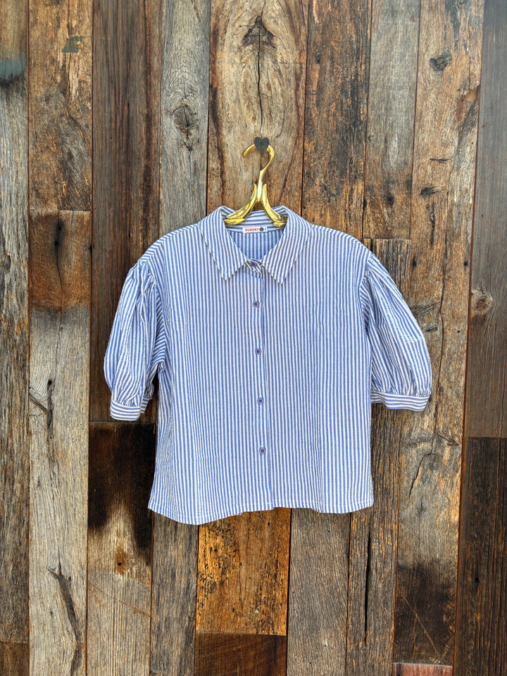 Sundry Button Up Top Dusty Sky