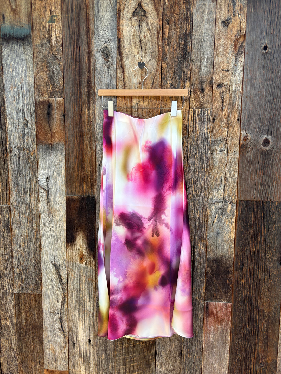 Isabella V 100% Italian Dyed Silk Rosa Skirt