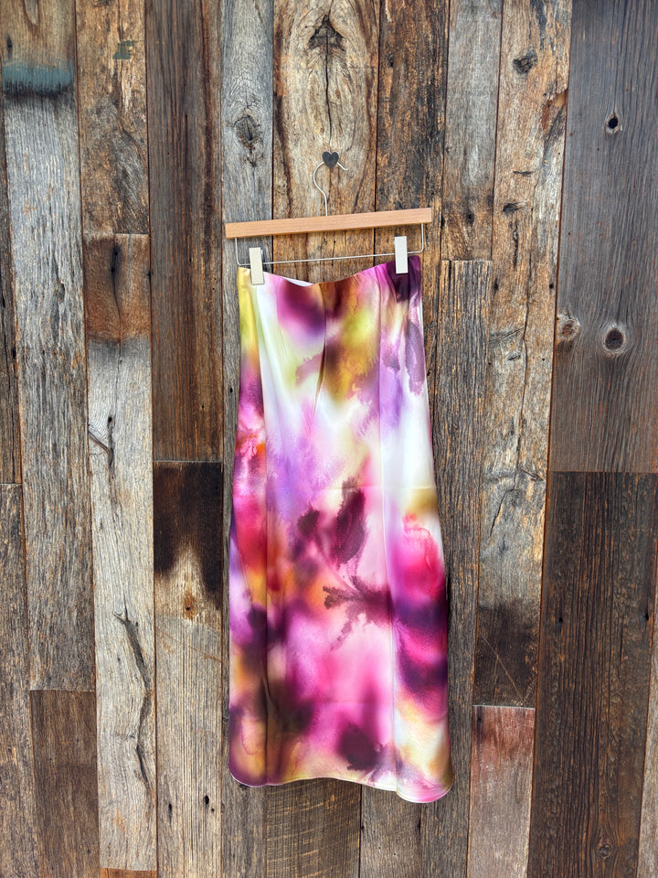 Isabella V 100% Italian Dyed Silk Rosa Skirt