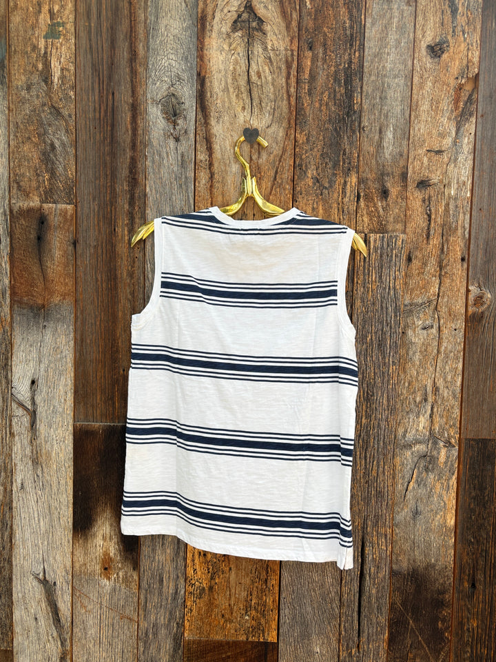 Dylan Modern Crew Tank White/Navy