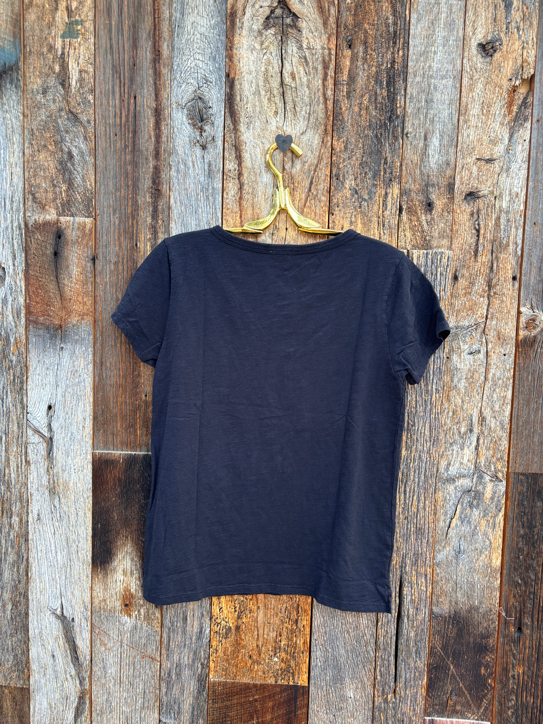 Dylan S/S Deep V-Tee Washed Black