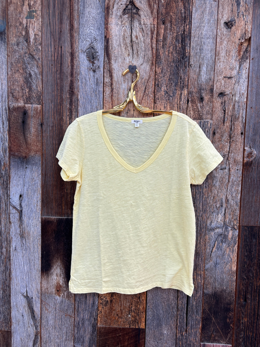 Dylan S/S Deep V-Tee Butter